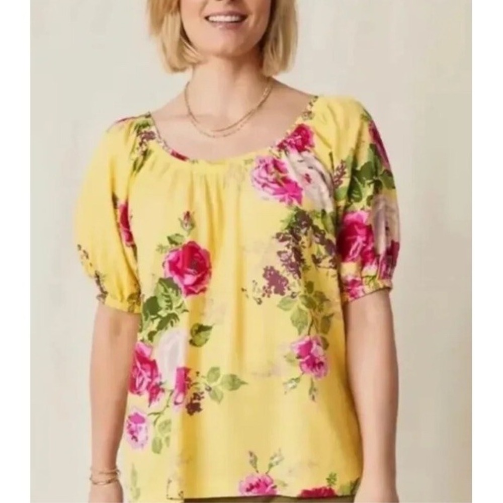 Matilda Jane Women's Enchanted Garden In Town‎ Peasant top Size Medium New